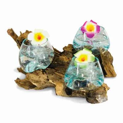 Root With Triple Glass Bowl Low