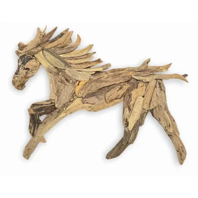 Driftwood Wall Art Horse 70cm