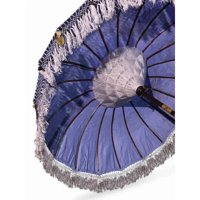 Bali Sun Parasol Lilac And Gold Large 2.5m (with Pole Joint)