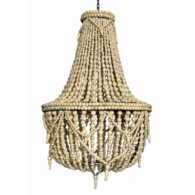 Artisan Beaded Lampshade 50x50x65cm Bali Sand