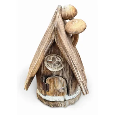 Enchanted Fairy Mushroom Log Cabin