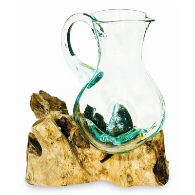 Root With Molten Glass Jug (large 27cm)