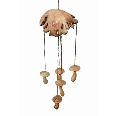 Wild Mushroom Sculpture Silent Wind Chime