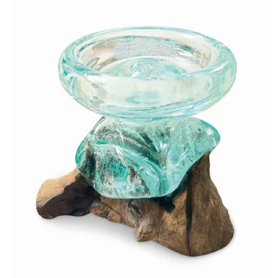 Molten Glass Candle Holder Stand Large (for Led Candles Up To 6cm Diameter)
