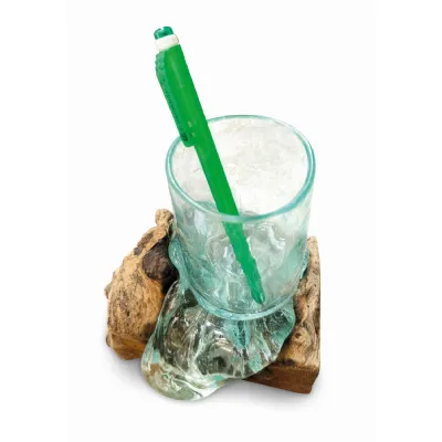 Molten Glass Pen candle Holder (for Led Candles Up To 5cm Diameter)
