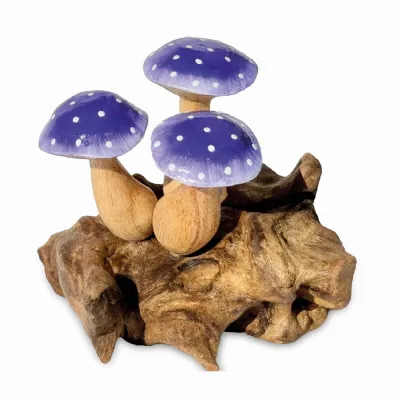 Triple Shroomy Indigo Mini Sculpture