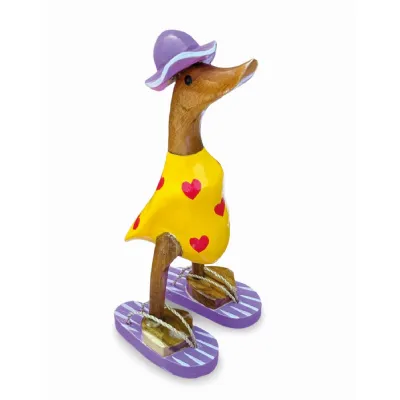Hat And Sandal Duck Yellow And Purple 25cm