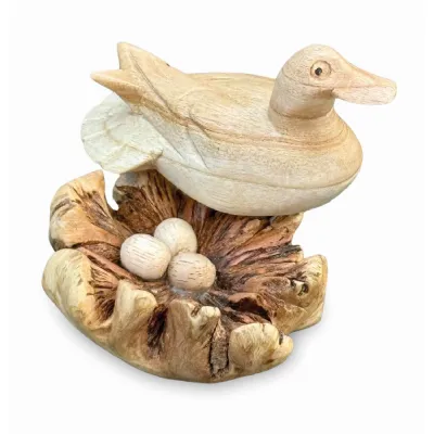 Nesting Duck With Eggs 11cm