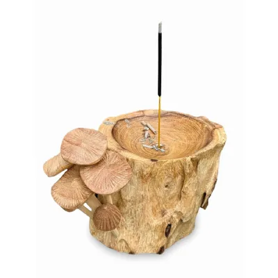 Incense Holder With Mushrooms 18cm