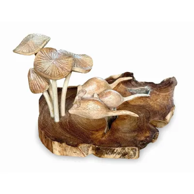 Three Blind Mice With Mushrooms 10cm