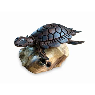 Dark Turtle On Rocks 7cm