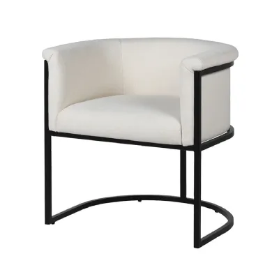 Black and White Curved Dining Chair