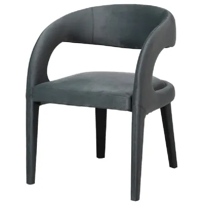 Grey Curved Chair