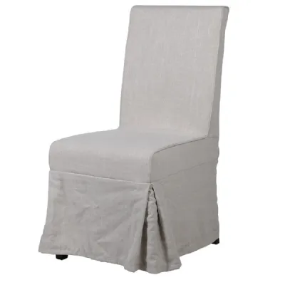 Ivory Loose Cvr Dng Chair