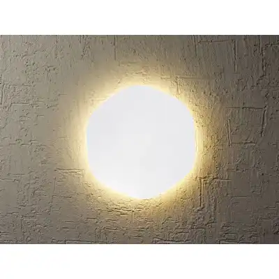 Bora Bora Wall Light 19.2cm Hexagonal 12W LED 3000K, 1080lm, Matt White, 3yrs Warranty