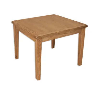 Rustic Oak Square 2 Seater Small Dining Table 90cm
