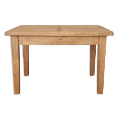 Rustic Oak Extending Dining Table with Butterfly Extension for 4 to 6 Seaters