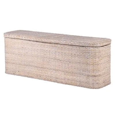 Bermuda White wash Rattan Bedding Box