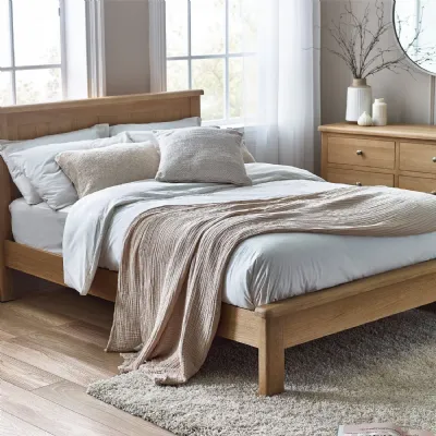 Memphis Limed Oak 135cm Double Bed