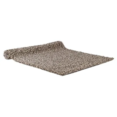 5x7 Beige Shagpile Wool Rug