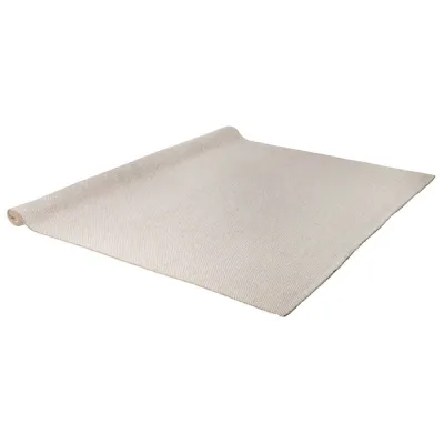 Large Sand Hand Woven Wool Mix Rug