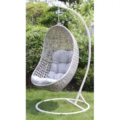 Porto Grey Rattan Single Egg Chair