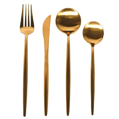 16 Piece Gold Cutlery Set in Gift Box