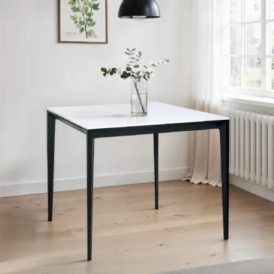 Miami Square Stone Top Dining Table White Marble