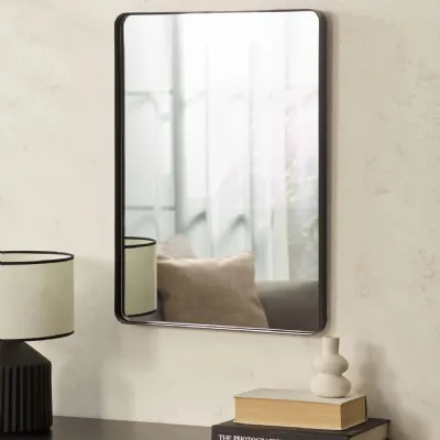 Jaya Black Frame Rectangular Wall Mirror