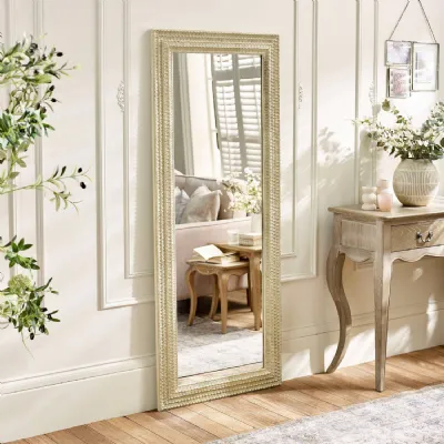 Alanis Rectangular Lean To Dress Mirror White