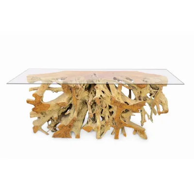 Root Console Table Large With 175cm X 55cm Glass, 80cm H