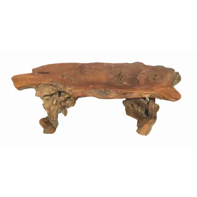 Natural Teak Wood Root Coffee Table 2 Legs