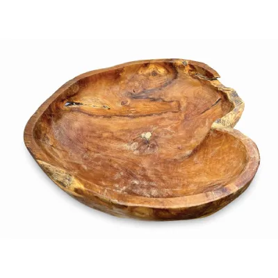 Wooden Rustic Table Bowl Extra Large 50cm