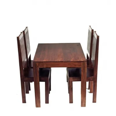 Dark Mango Wood 120cm Small Rectangular Dining Table