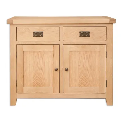 Modern Natural Oak 2 Door Sideboard with 2 Drawers