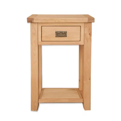 Modern Natural Oak 1 Drawer Console Table