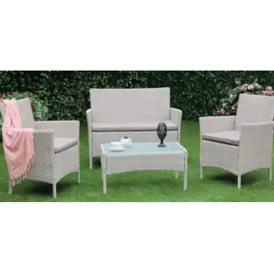 Callum Grey Rattan Coffee Set