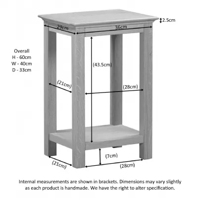 Tall Lamp Table with Shelf