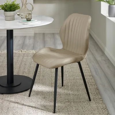 Morris Taupe Faux Leather Dining Chair (set Of 4)