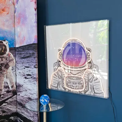 White Acrylic Astronaut Light Up Wall Art with LED
