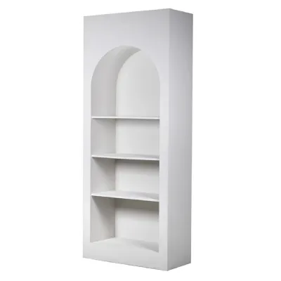 White Arched Display Cabinet