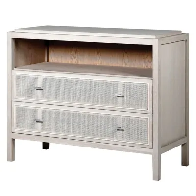 White Wash Rattan Sidebrd