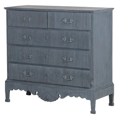 Blue Wash 5 Drawer Chest