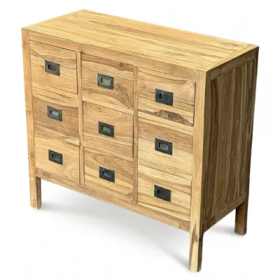 Reclaimed Teak Cabinet 9 Drawers