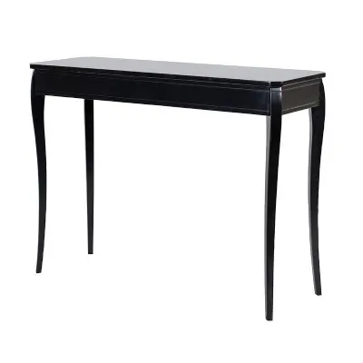 Black Painted Distressed Small Console Table