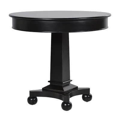 Black Modern Pedestal Round Dining Table