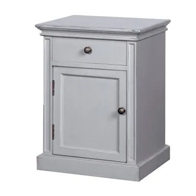 Grey Painted Pot Cupboard Bedside Table