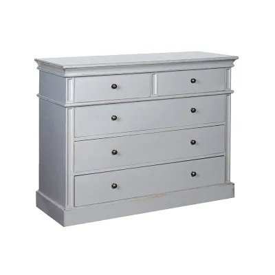 Grey Painted 2 Over 3 Chest Of Drawers