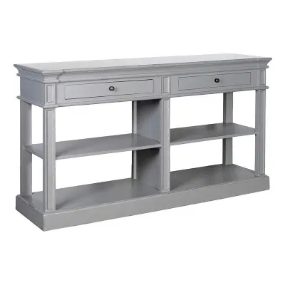 Modern Grey Painted 2 Shelf Sideboard Buffet