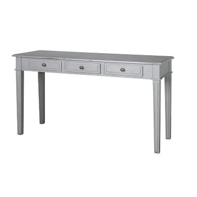 Grey Painted 3 Drawer Hall Console Table